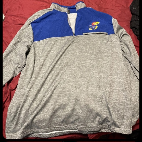 Kansas Jayhawks 1/4 Zip Pullover XLT - Picture 1 of 1